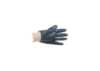 Nitrile working glove. Blue. Fully dipped with interlock lining and knit wrist.